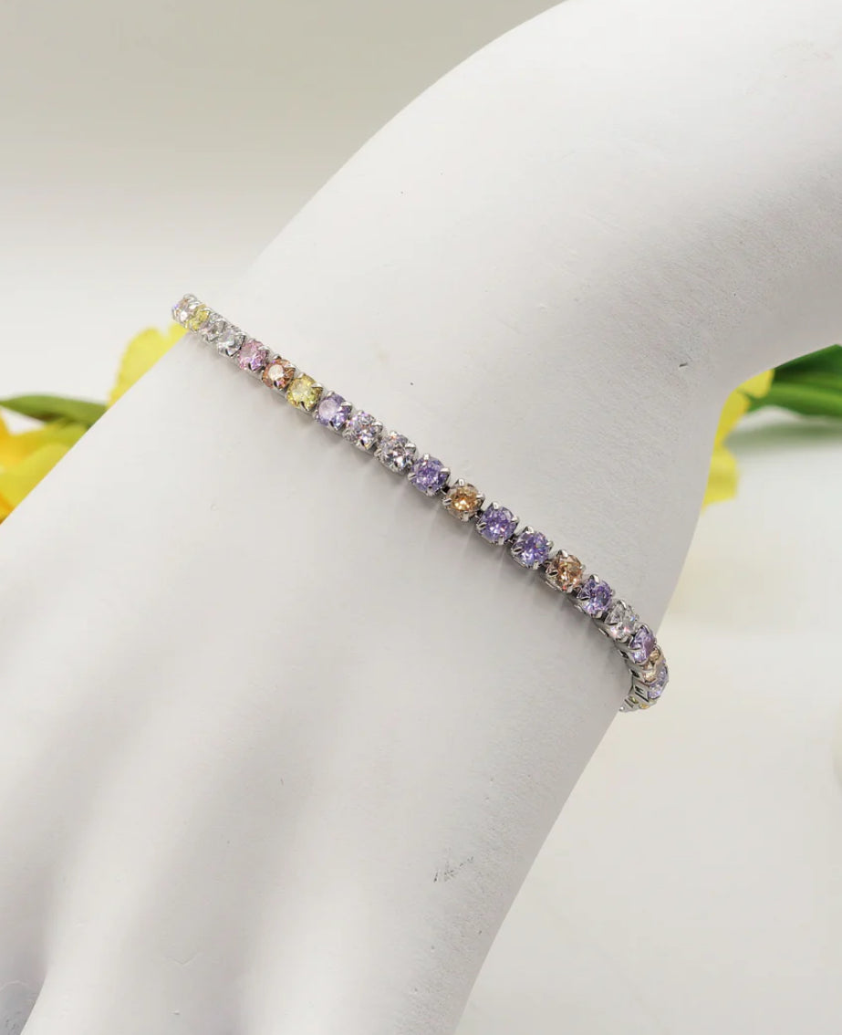 Bracciale tennis arcobaleno soft