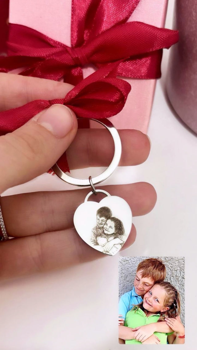 Portachiavi con incisione personalizzata di una tua foto o frase