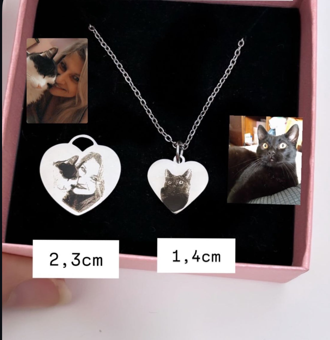 Collana ciondolo mini (1,4cm) personalizzabile con una tua foto e/o frase