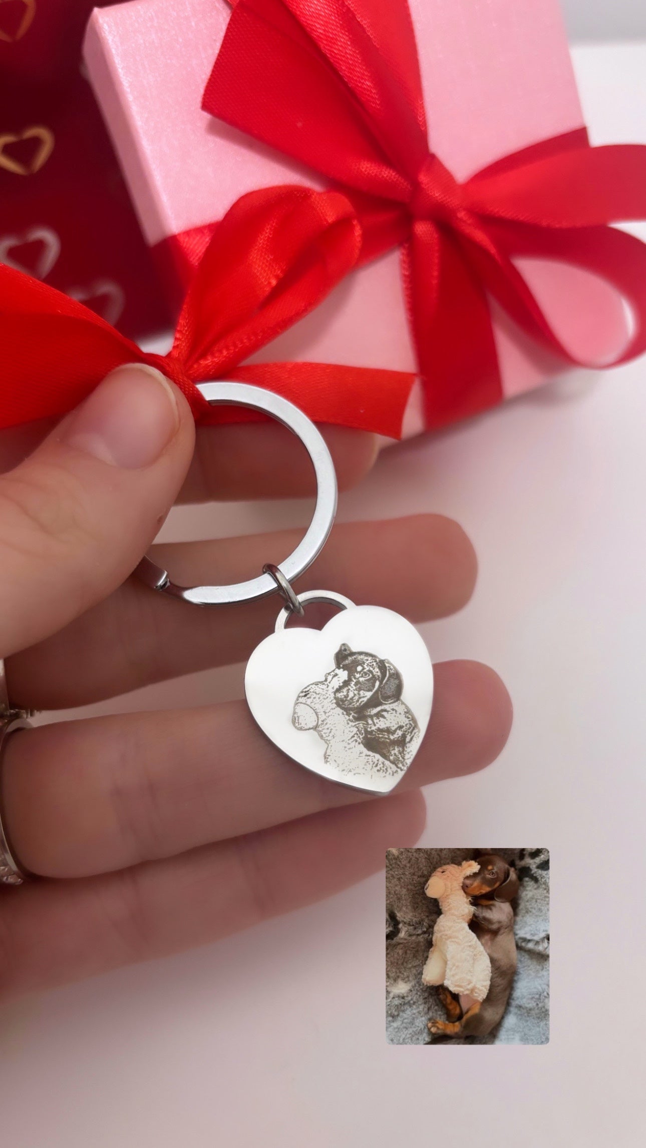 Portachiavi con incisione personalizzata di una tua foto o frase