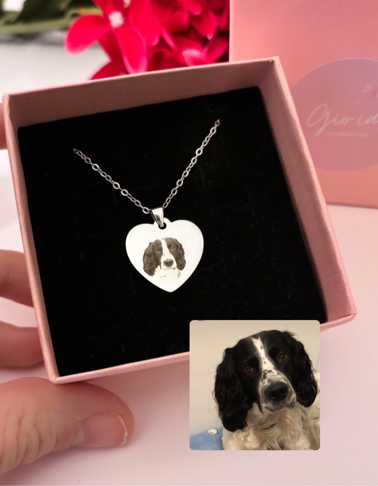 Collana a cuore  personalizzabile con una tua foto o frase