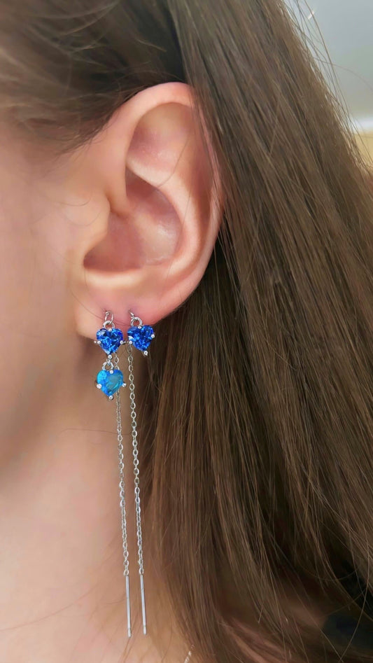 Singolo saliscendi  Heart Gio’ da due cuori gradiente blu/azzurro