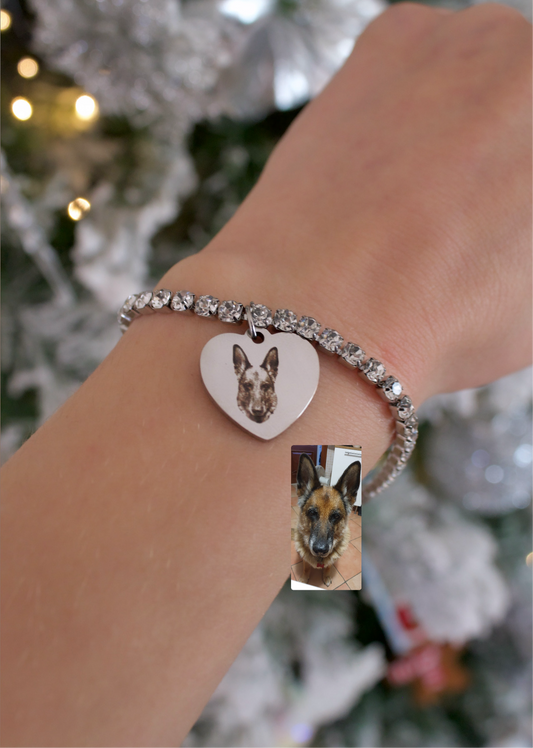 Bracciale tennis personalizzabile con una tua foto o frase