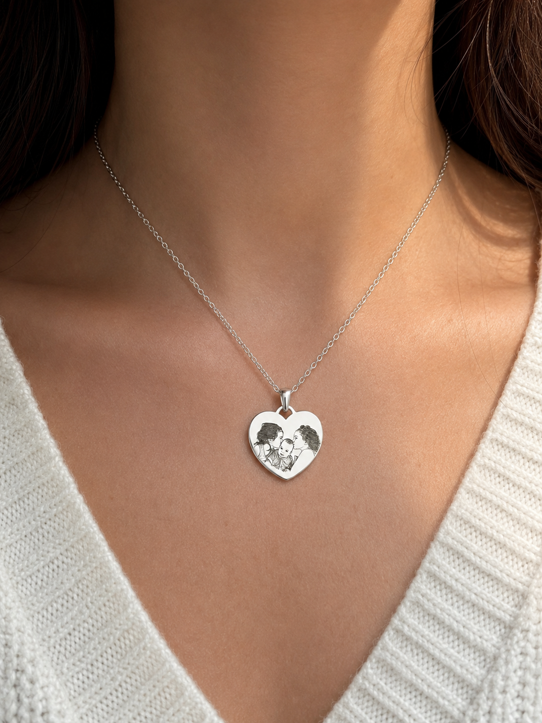 Collana a cuore  personalizzabile con una tua foto o frase