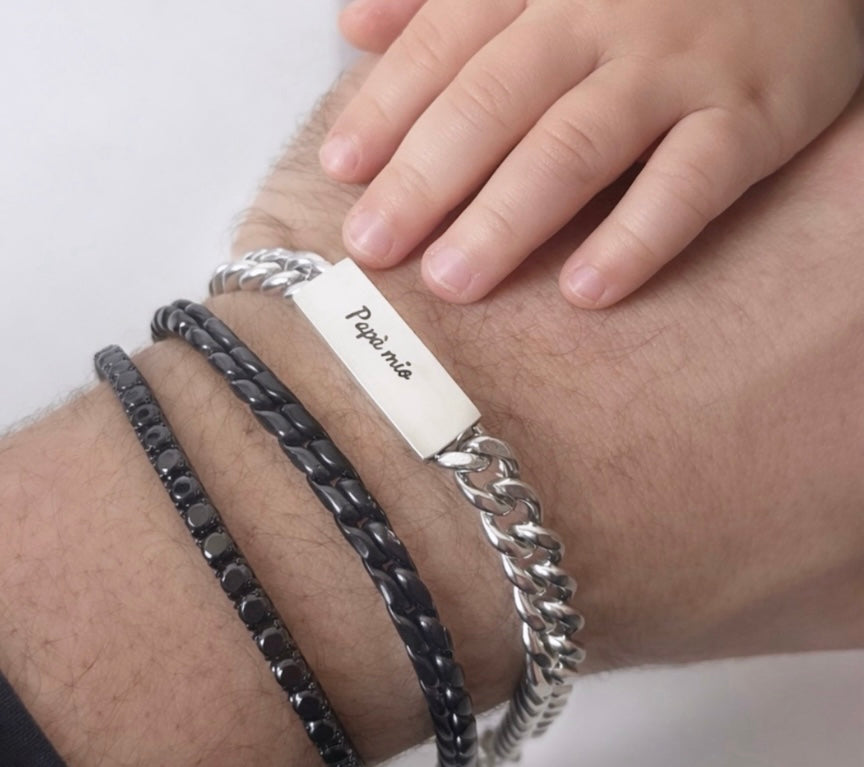 Bracciale uomo a catena personalizzabile