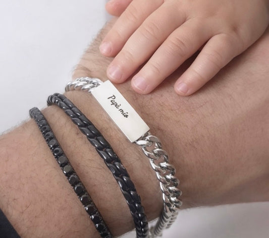 Bracciale uomo a catena personalizzabile