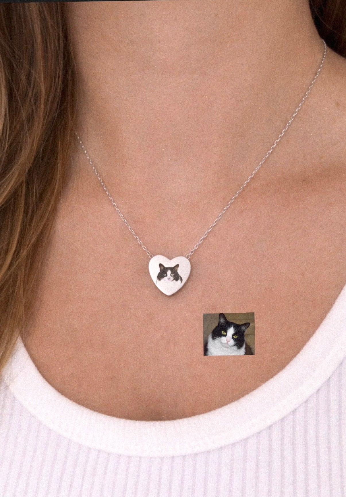 Collana cuore bombato personalizzabile