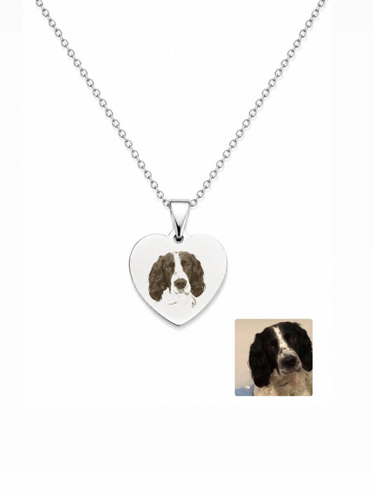 Collana a cuore  personalizzabile con una tua foto o frase