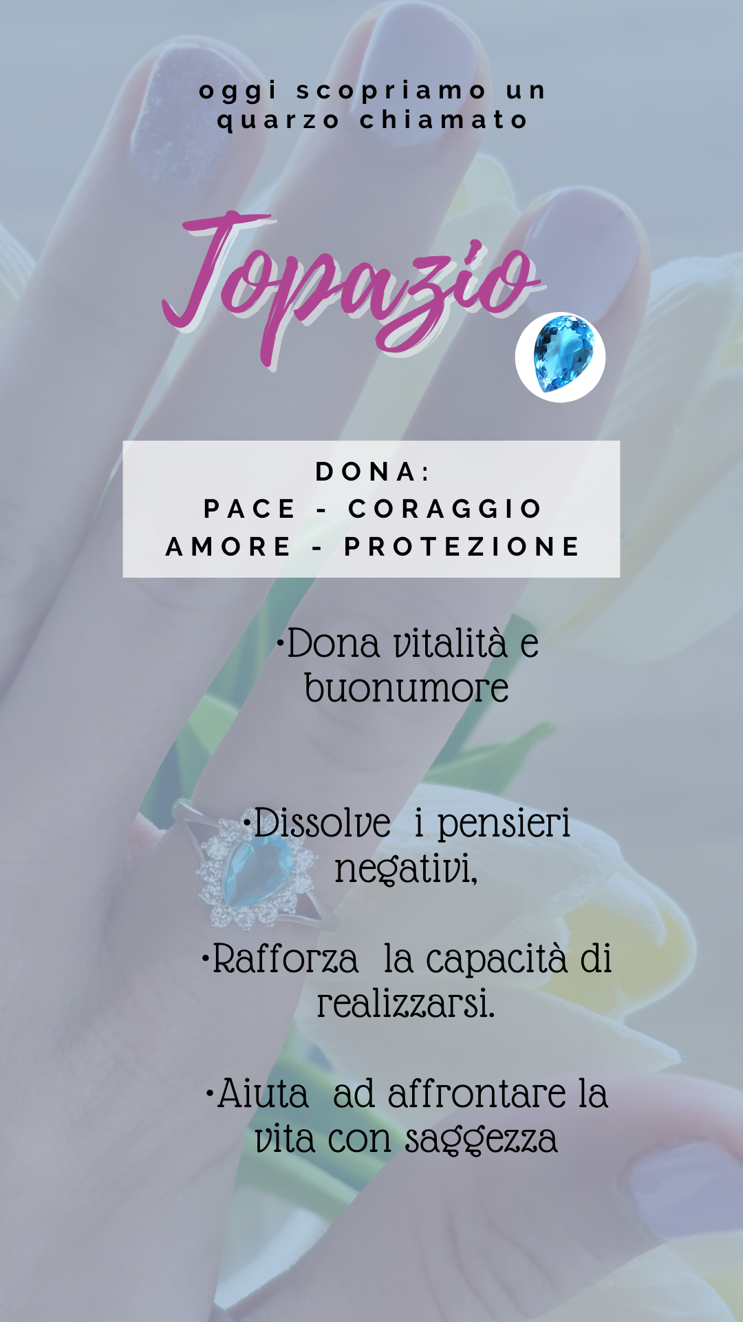 Anello con topazio blu naturale (arg 925)