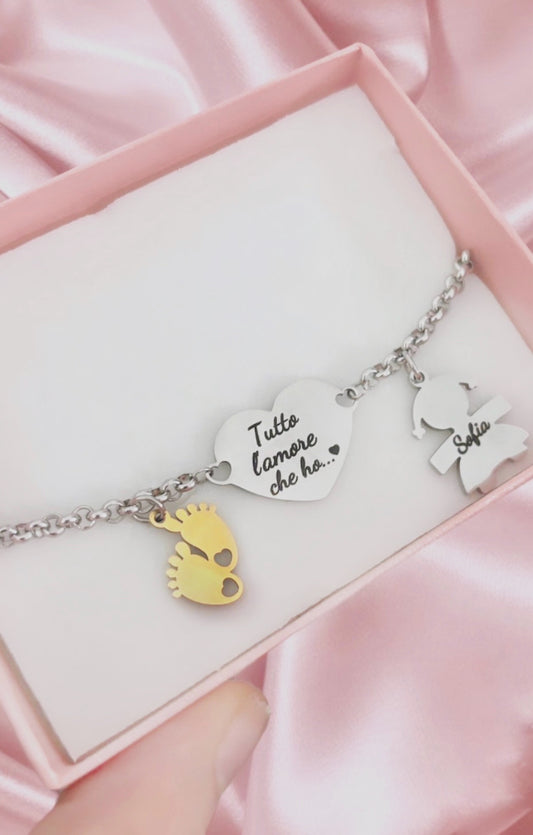 Bracciale Dolce Mamma personalizzabile