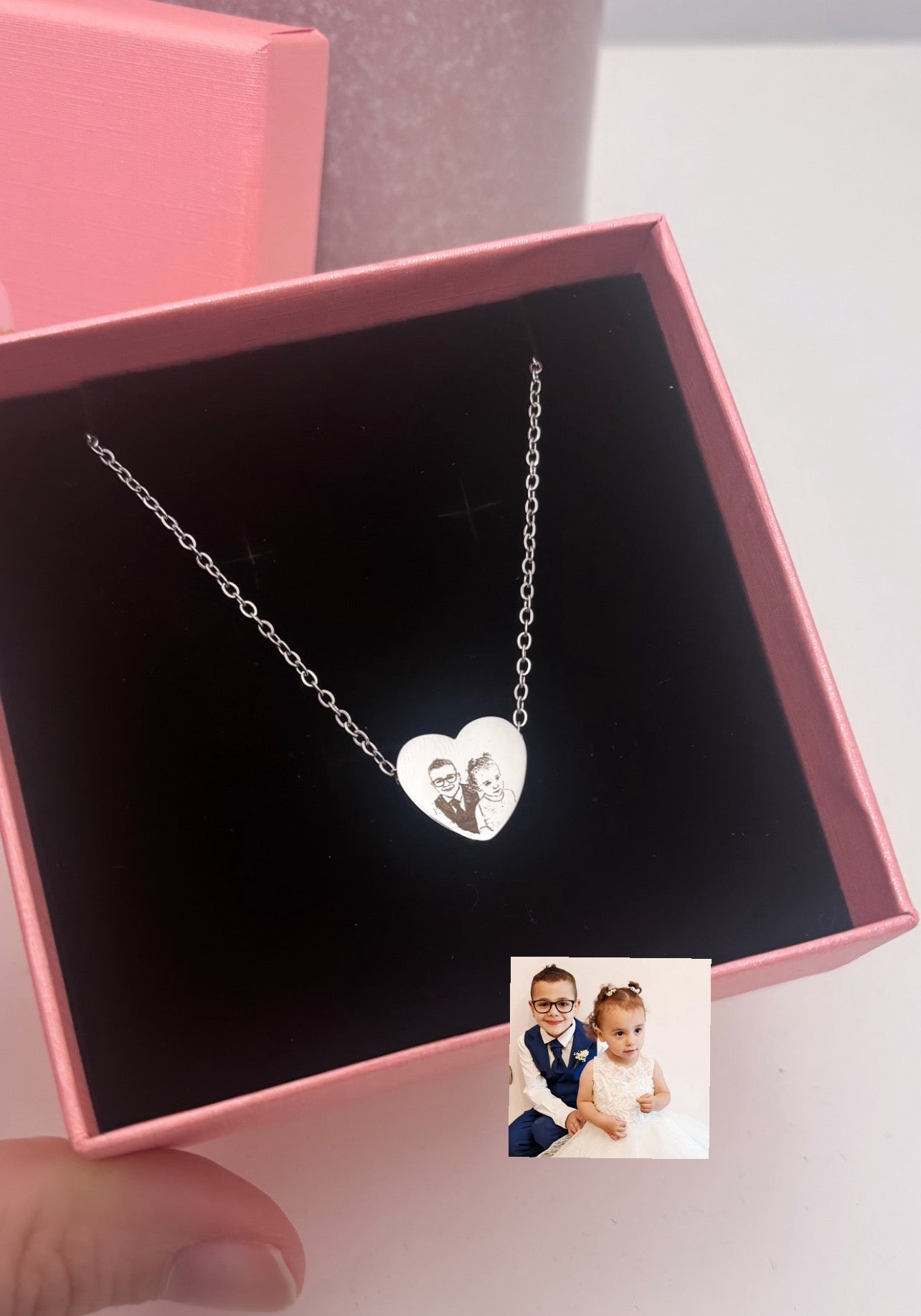 Collana cuore bombato personalizzabile