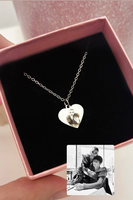 Collana ciondolo mini (1,4cm) personalizzabile con una tua foto e/o frase