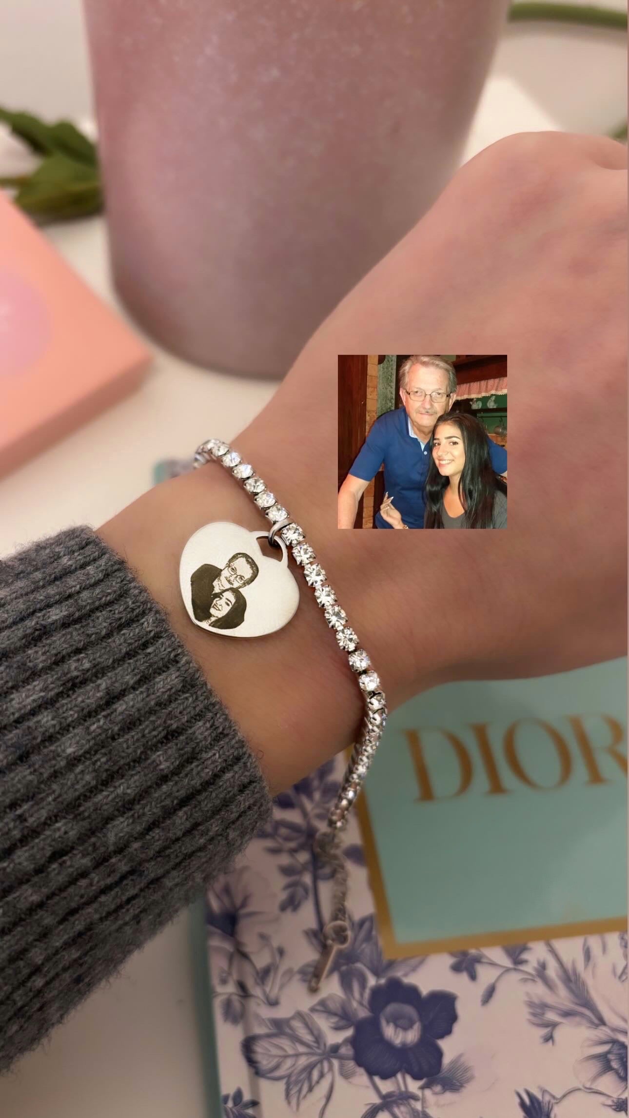 Bracciale tennis personalizzabile con una tua foto o frase