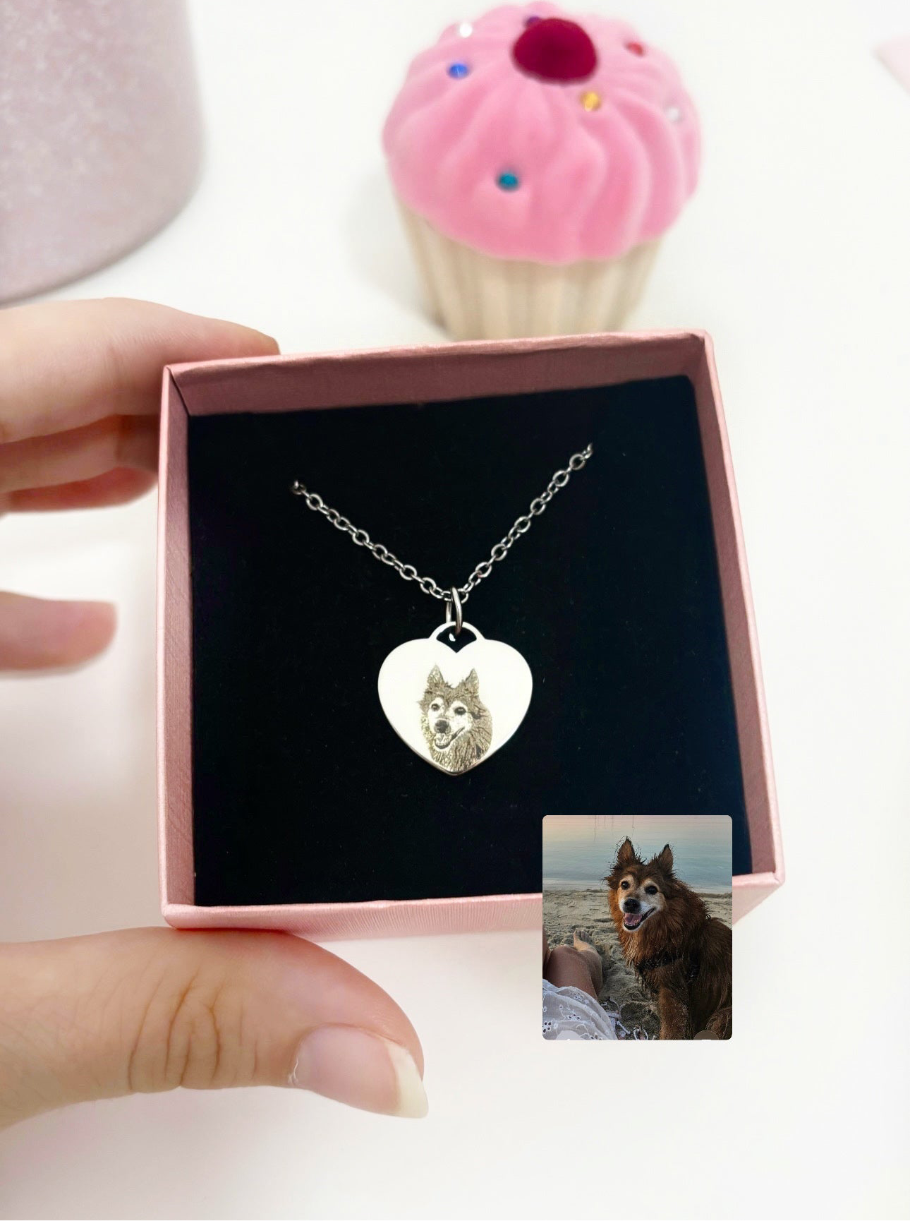 Collana a cuore  personalizzabile con una tua foto o frase