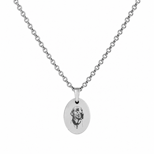 Collana catena più spessa con ciondolo tondo unisex personalizzabile