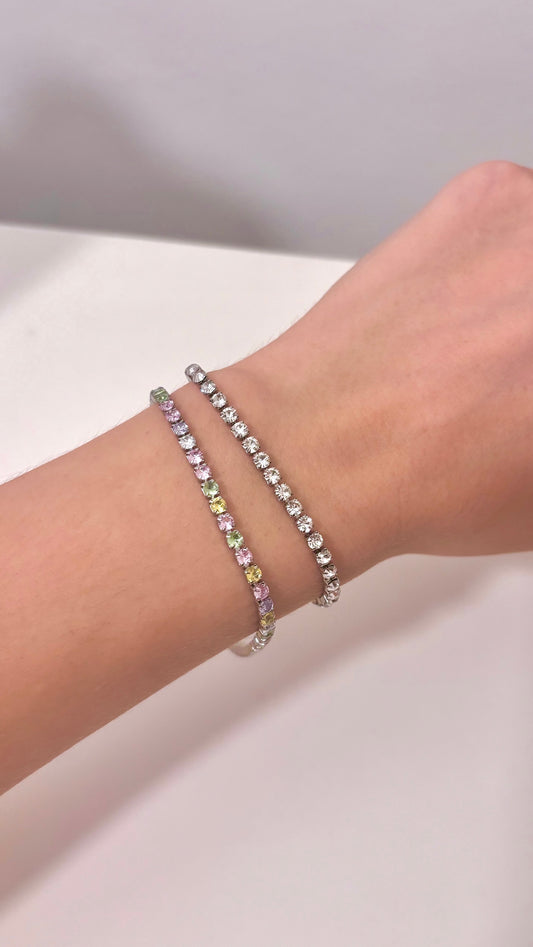 Bracciale tennis arcobaleno soft