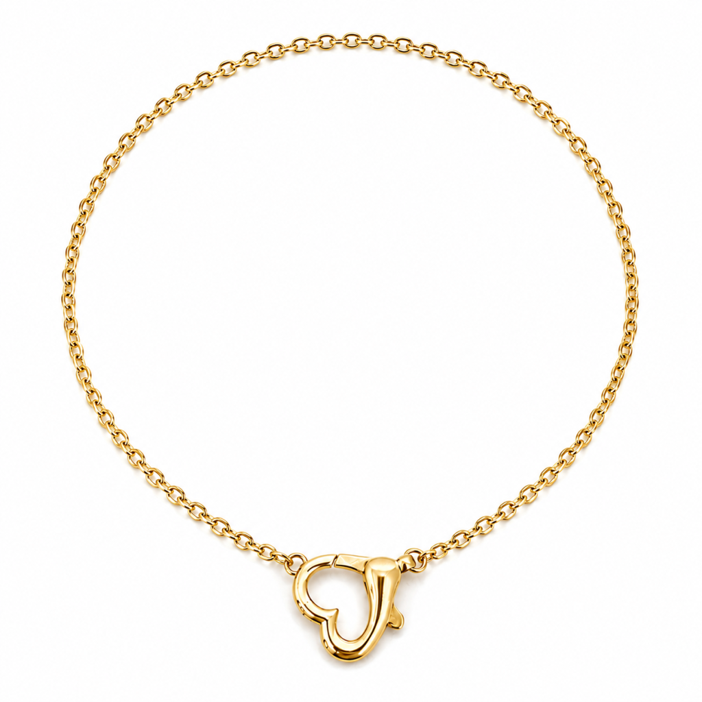 Collana con moschettone a cuore